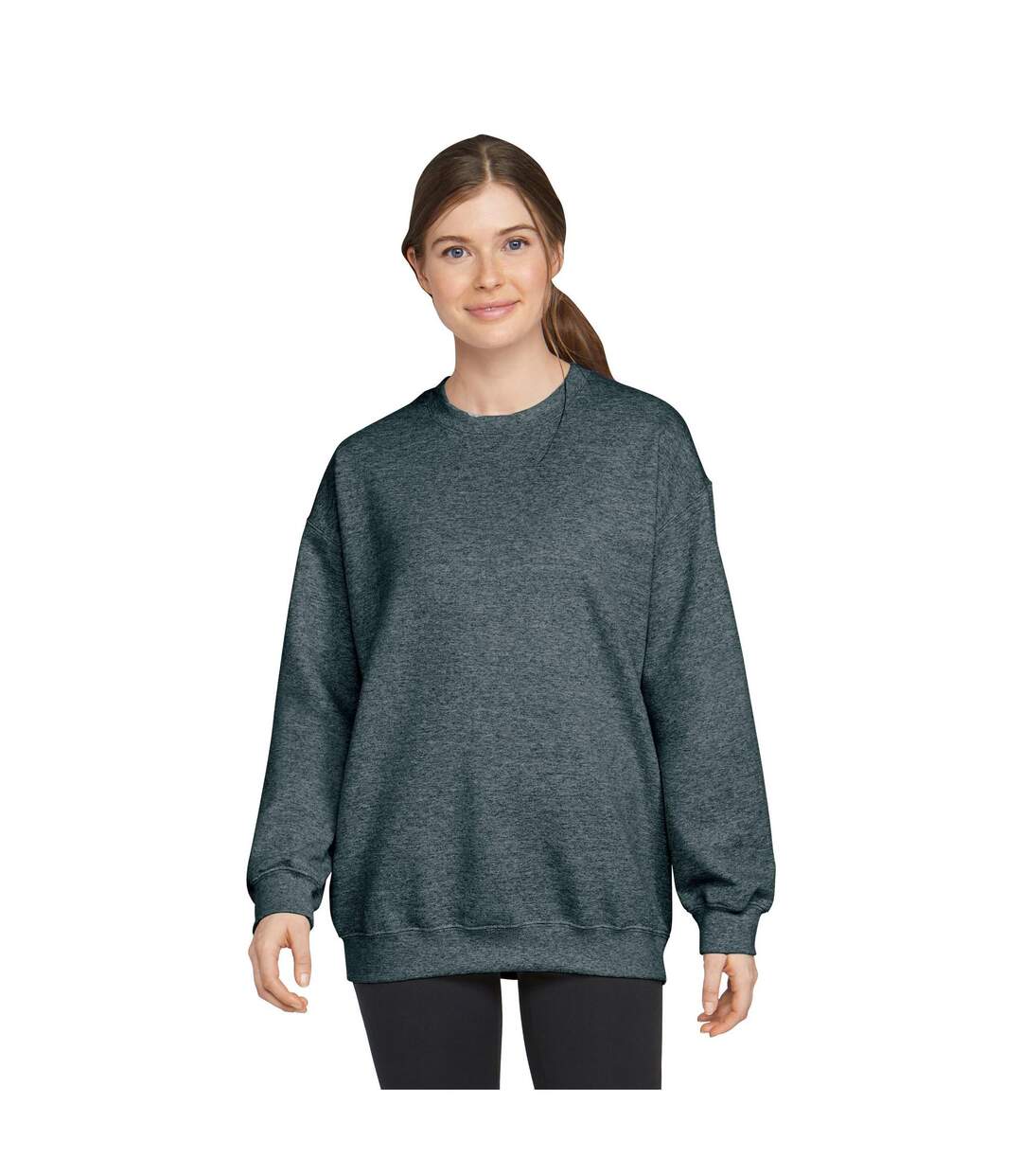 Haut Polaire Softstyle Adulte Gris Foncé Chiné Gildan-1