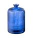 Vase Bouteille en Verre Stripe 23cm Bleu-1