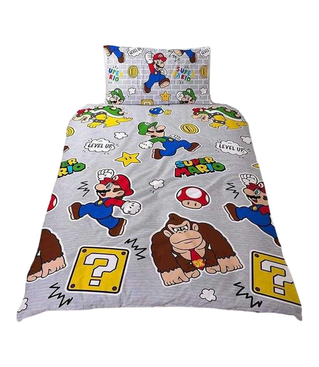 Reversible Duvet Set Multicoloured Super Mario-4