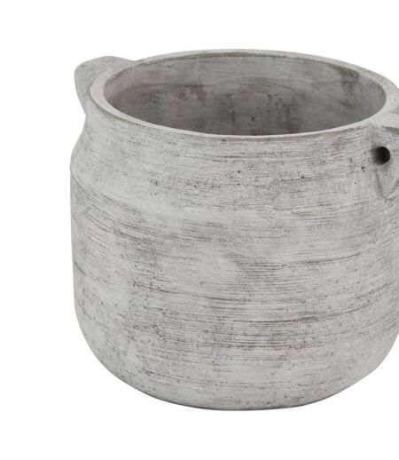 Pot de fleurs athena 15 cm x 18 cm x 21 cm blanc Hill Interiors