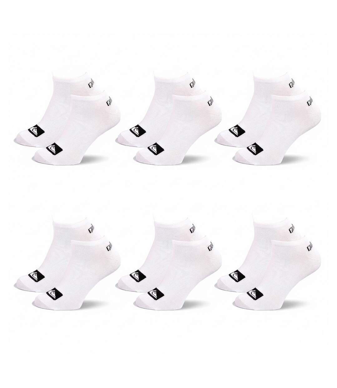 Quiksilver Pack de Chaussettes Homme SNEAKER– Lot 6 Paires Sport-1