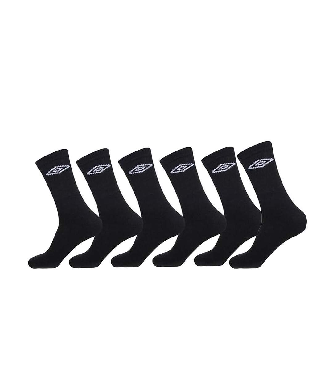 x6 paires chaussettes noir homme umbro tennis - 39/42-1