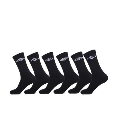x6 paires chaussettes noir homme umbro tennis - 39/42