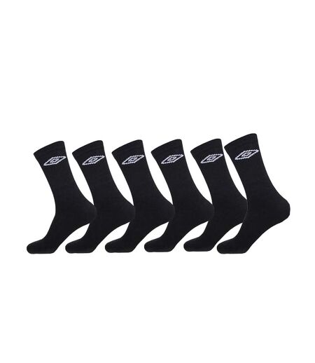 x6 paires chaussettes noir homme umbro tennis - 39/42