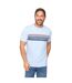 T-shirt Laylen Homme Bleu Clair À Rayures Bewley & Ritch-3