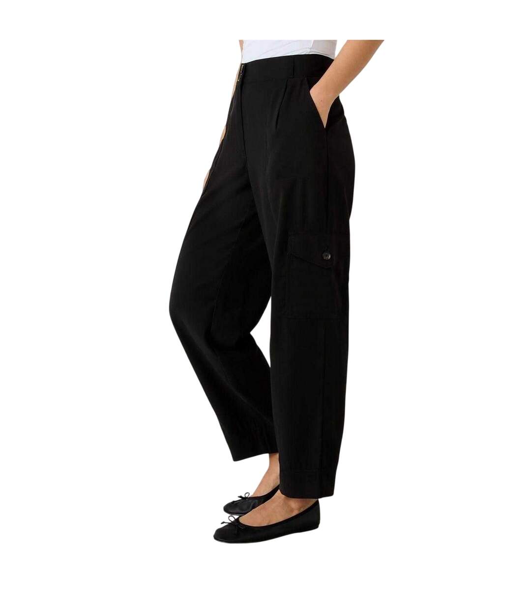 Pantalon À Poches Femme Noir Finery-3