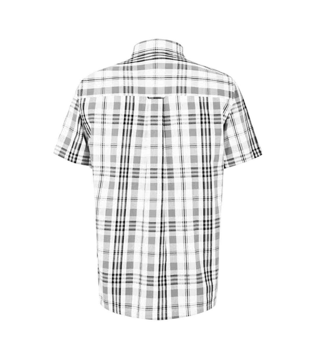 Mens Checked Cotton Shirt White Lee Cooper-2