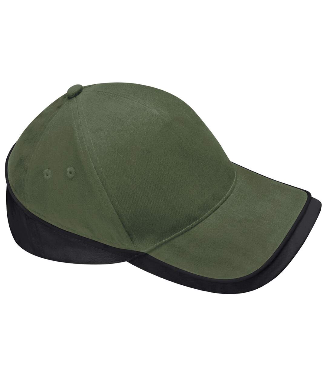 Casquette de baseball unisexe vert kaki / noir Beechfield