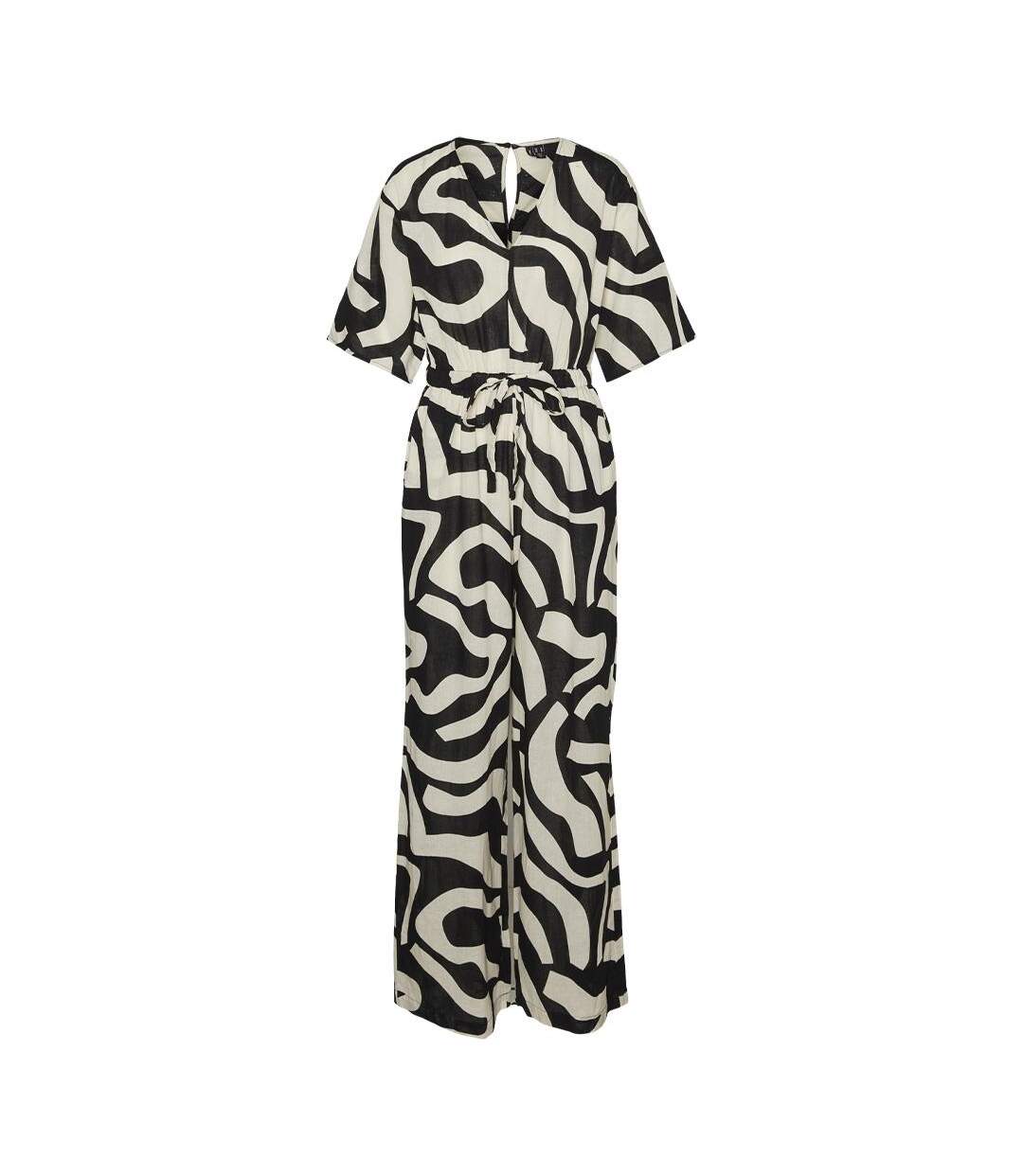 Combinaison noir/écru femme vero moda magnete-1