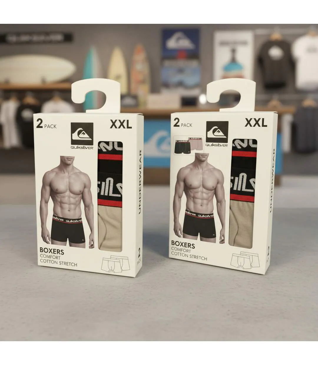 QUIKSILVER Licence Officielle Boxers Homme Pack de 4 Coffret Cadeau-3