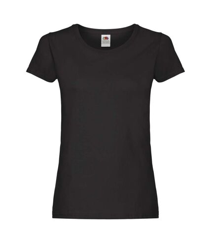 Fruit of the Loom Womens/Ladies T-Shirt (Black)