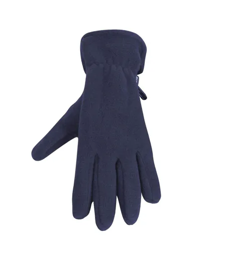 Gants Polaires Thermiques Anti-boulochage Adulte Unisexe Bleu Marine Result