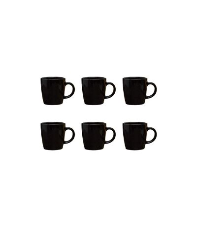 Lot de 6 Mugs en Céramique Lounge 40cl Noir