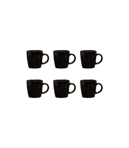 Lot de 6 Mugs en Céramique Lounge 40cl Noir