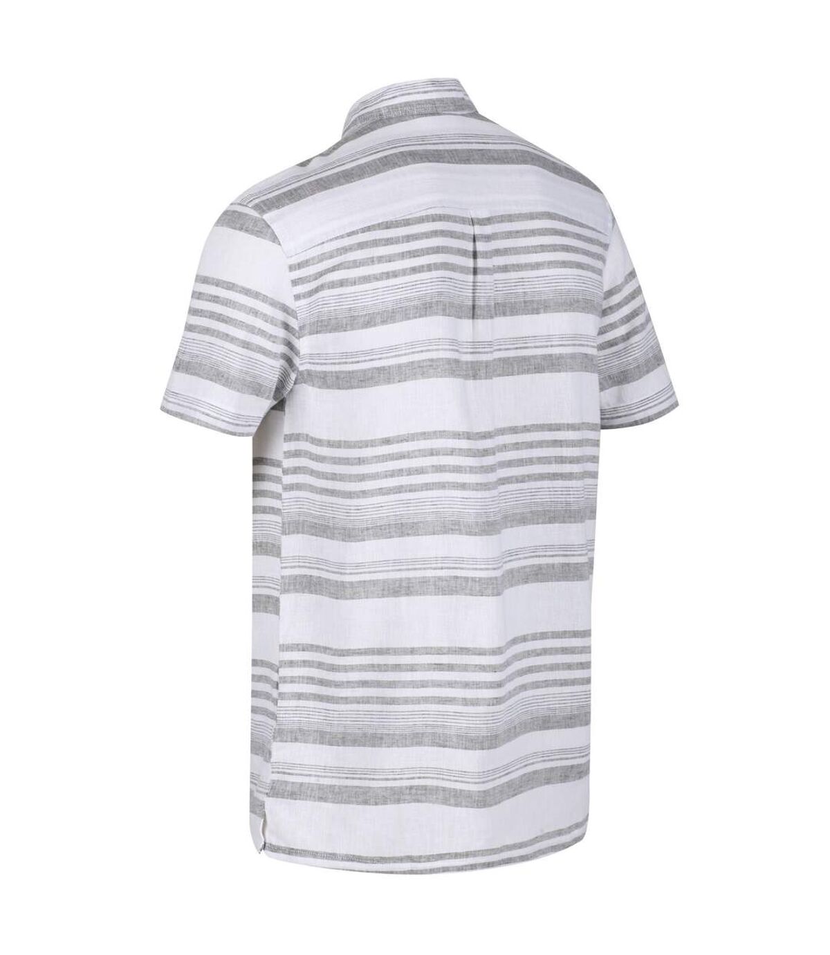 Regatta Mens Mahlon Striped Short-Sleeved Shirt (Dark Khaki) - UTRG5891