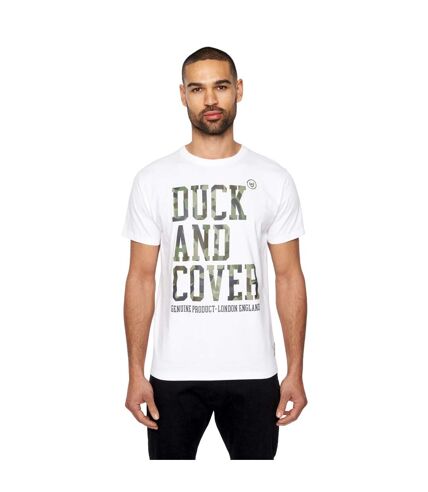 T-shirt carrillo homme blanc Duck and Cover Duck and Cover