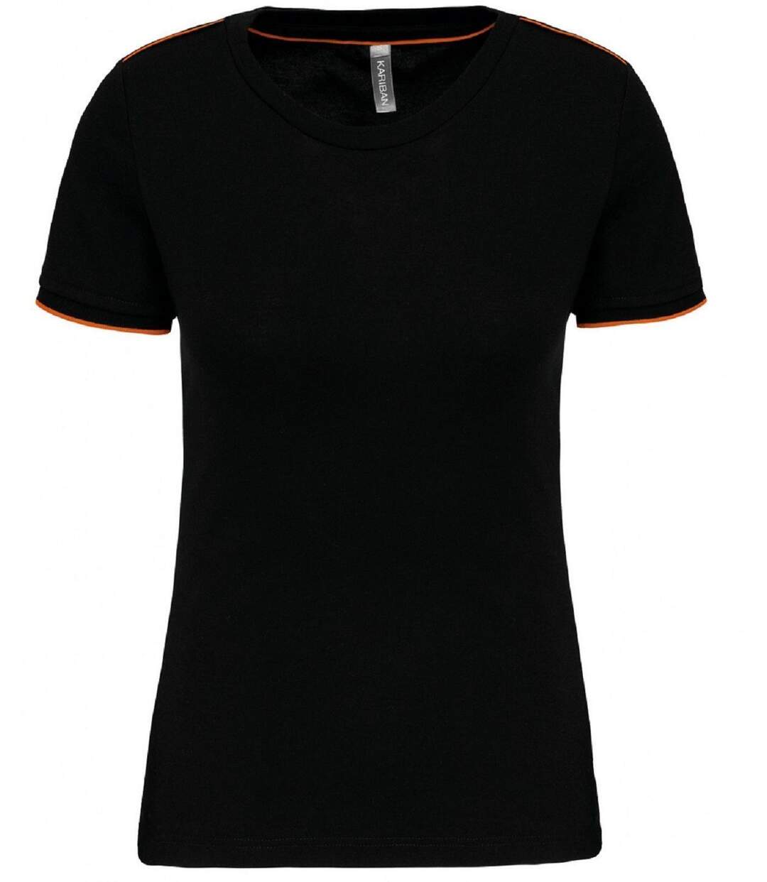 T-shirt professionnel DayToDay pour femme - WK3021 - noir et orange