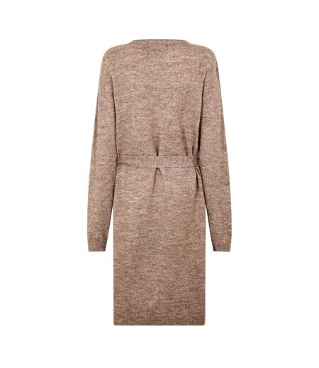 Womens/ladies Knitted Turtle Neck Sweater Dress Fossil Pieces
