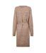 Womens/ladies Knitted Turtle Neck Sweater Dress Fossil Pieces-2