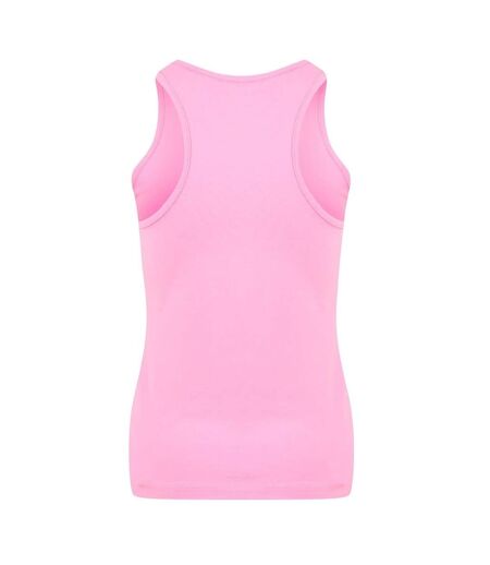 Womens/ladies Crew Neck Sleeveless Tank Top Pink Lilac Puma