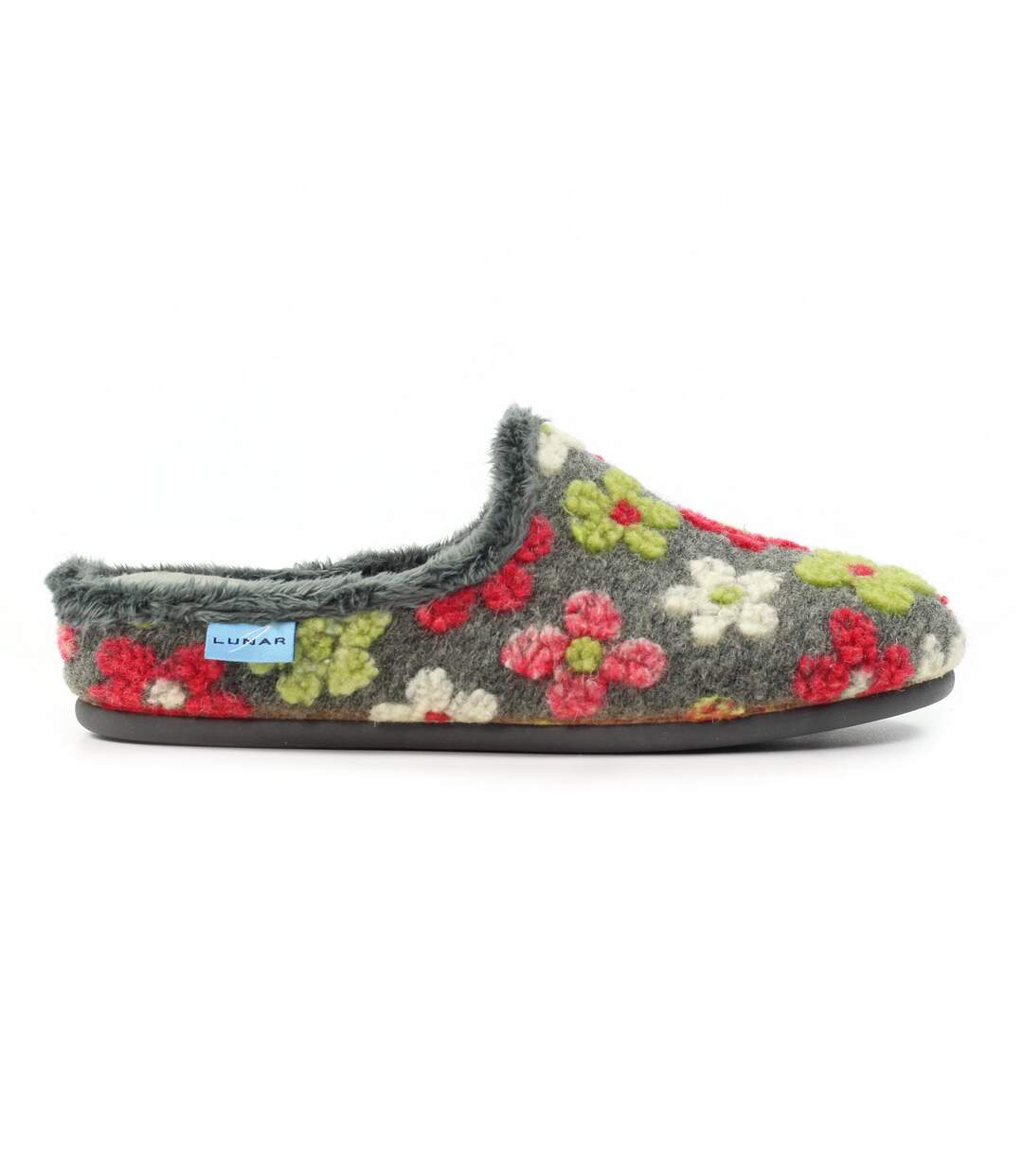 Chaussons Mules Dolly Femme Gris Lunar-4