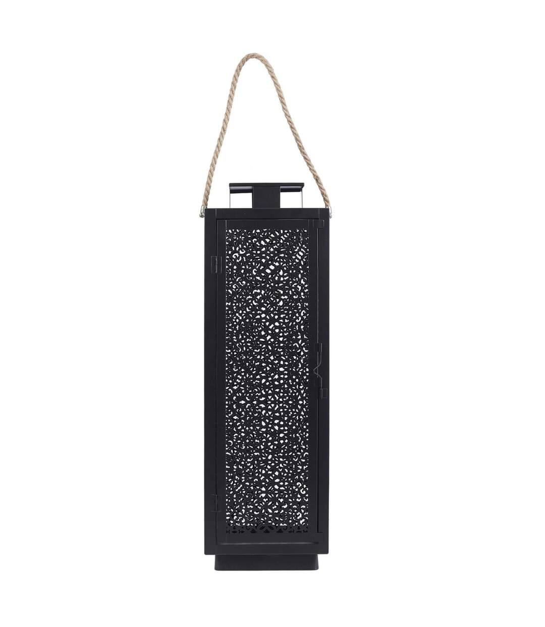 Lot de 2 Lanternes Déco Ajouré 59cm Noir-5