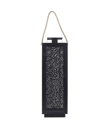 Lot de 2 Lanternes Déco Ajouré 59cm Noir