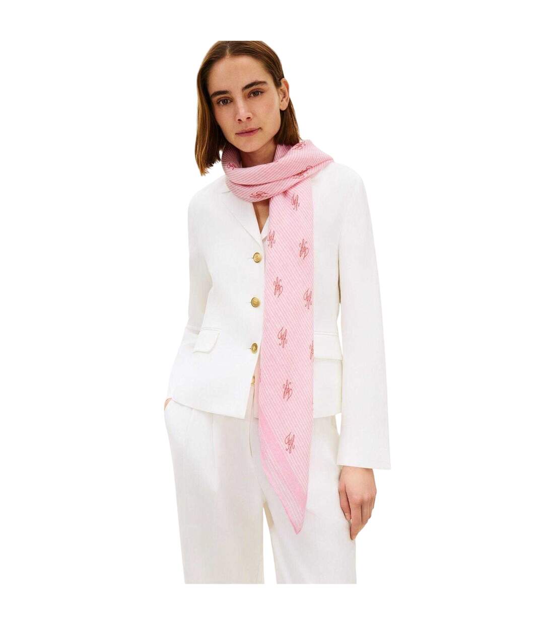 Linen Fashion Scarf One Size Petal Tommy Hilfiger-4