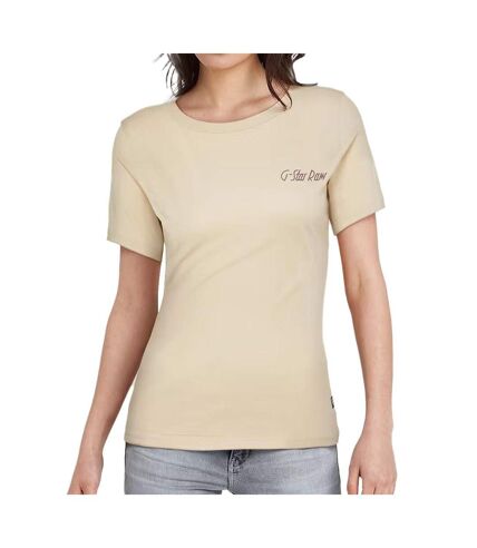 T-shirt Beige Femme G-Star Raw Stm Chest - L