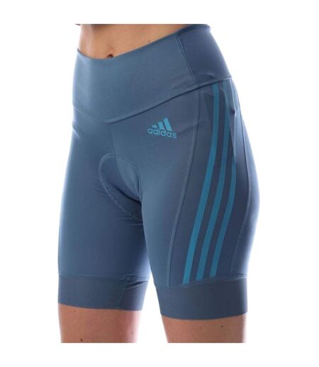 Cuissard De Cyclisme Motif/style Rayure Latérale Femme Bleu Adidas