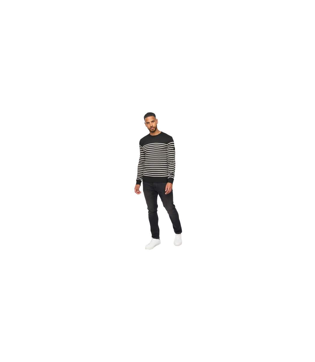 Mens Howland Crew Neck Jumper Black Bewley & Ritch-1