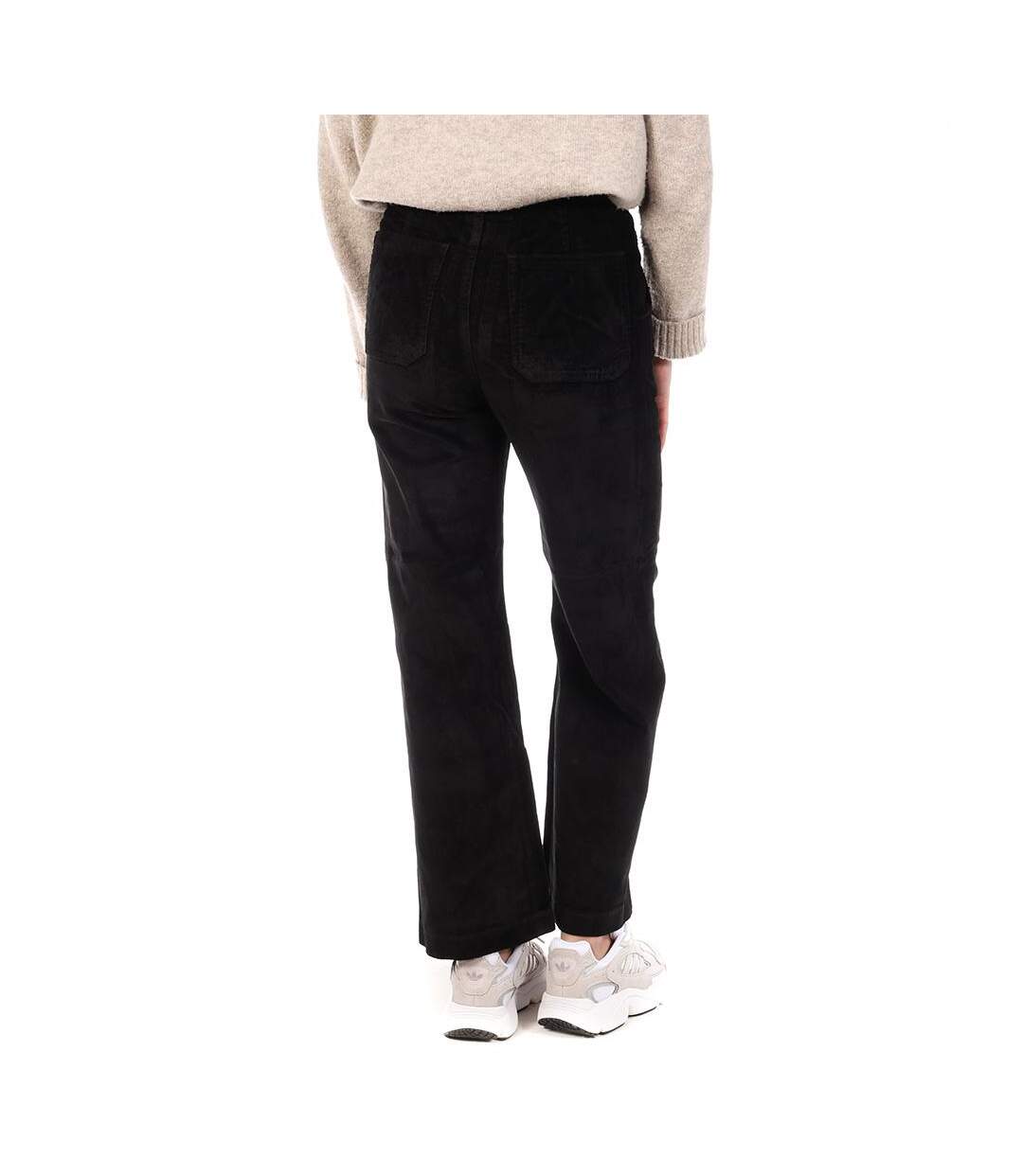 Pantalon en velours noir femme oraije pedro-2