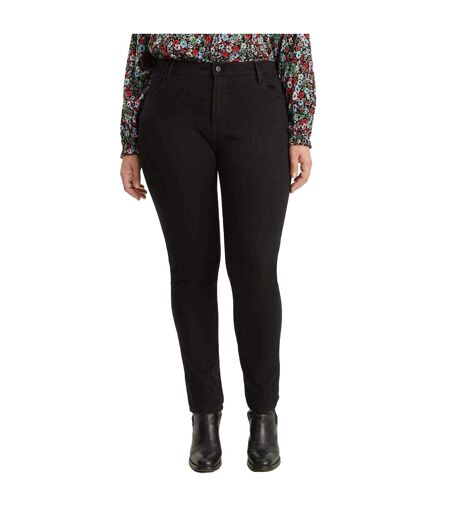 Womens/ladies 721 High Rise Plus Skinny Jeans Black Levis