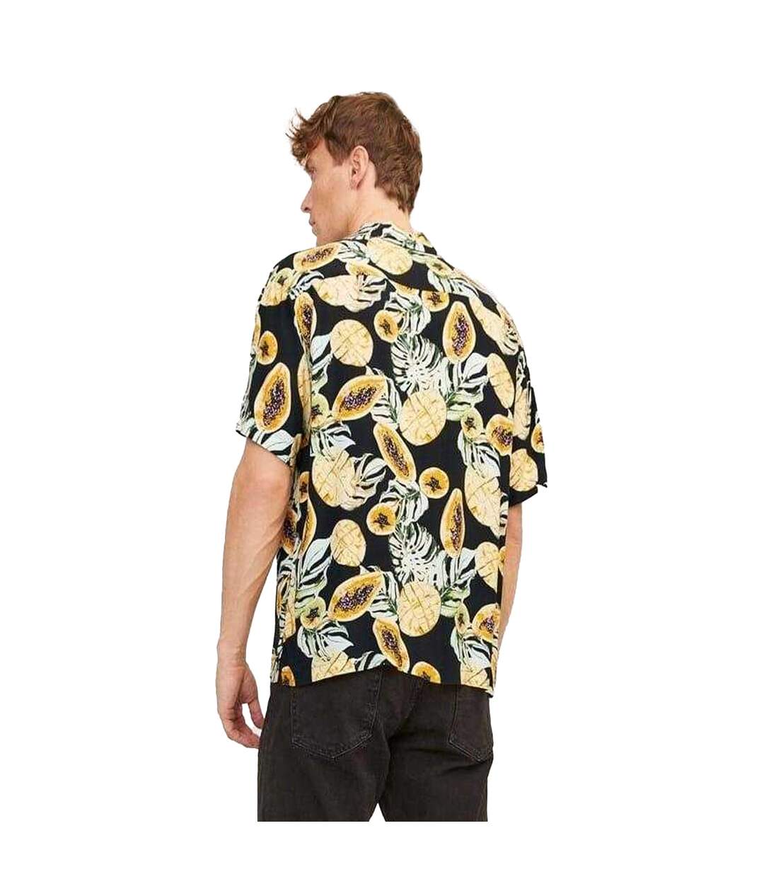 Mens Tampa Papaya Regular Short-sleeved Shirt Black Jack And Jones-3