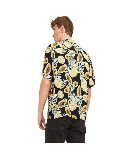 Mens Tampa Papaya Regular Short-sleeved Shirt Black Jack And Jones