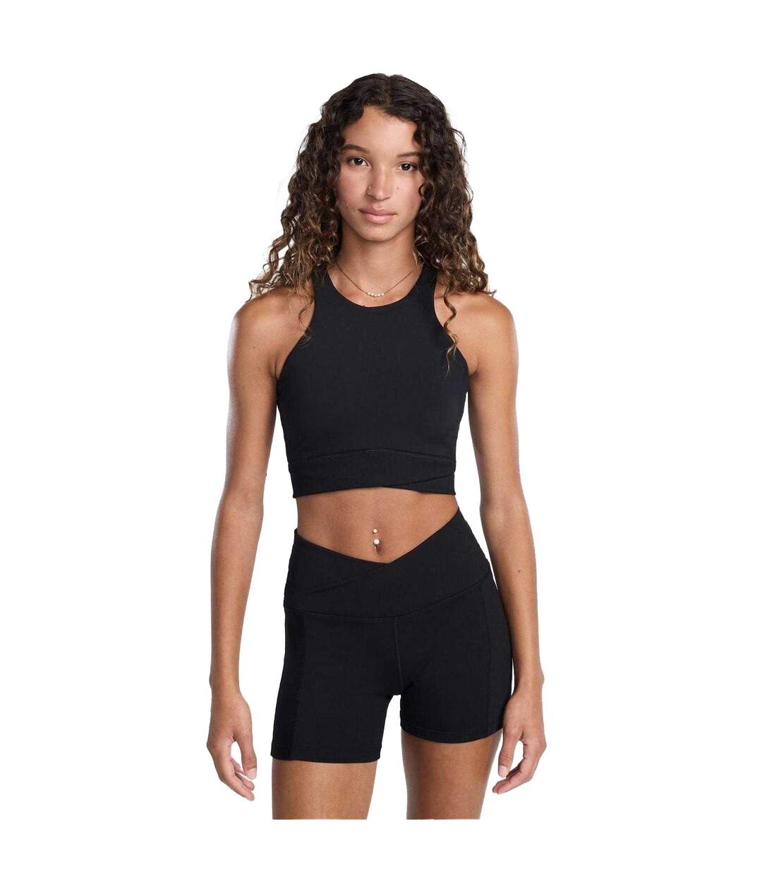 Womens/ladies Twist Knot Sports Bra Black Nike-2