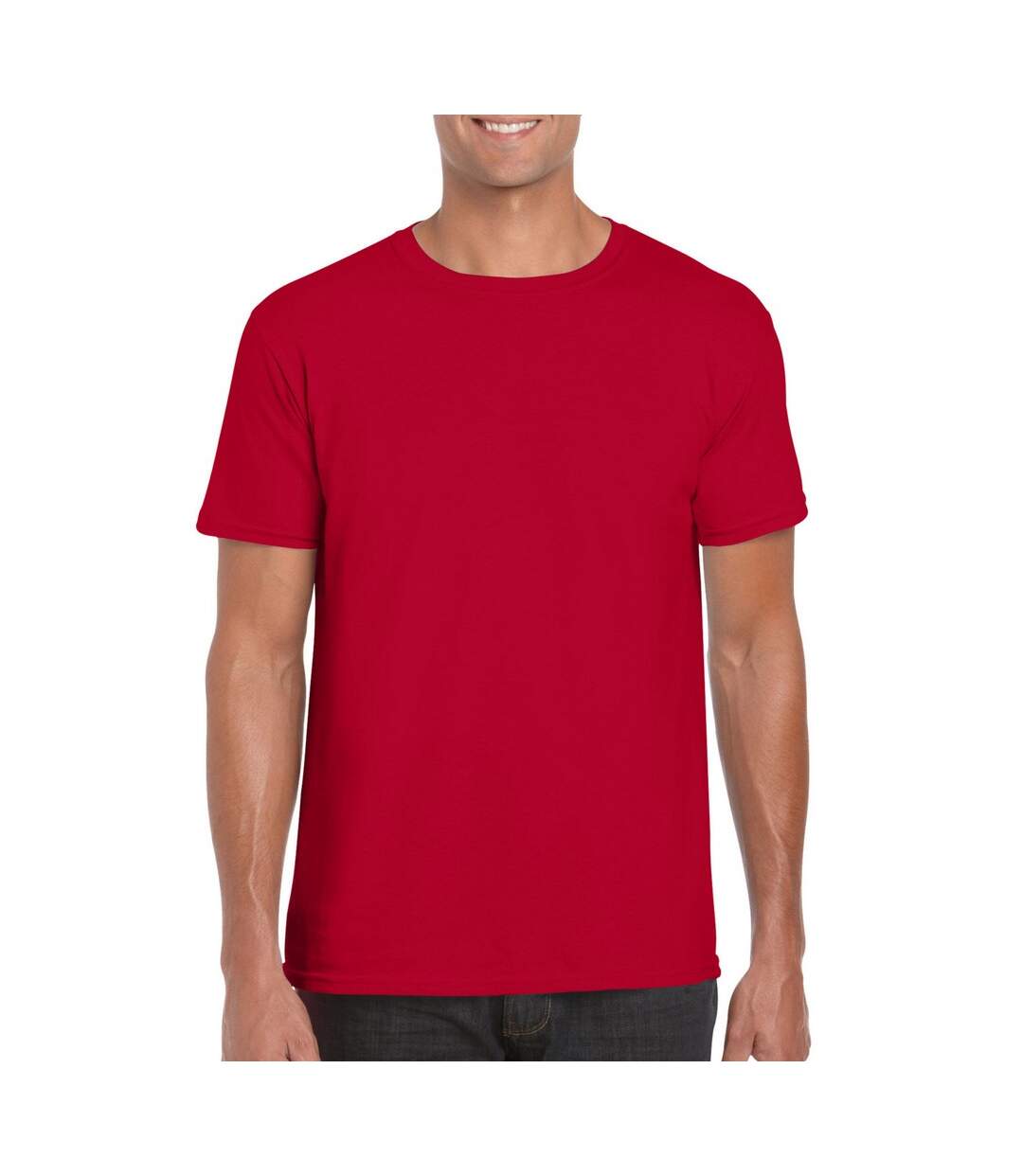 T-shirt manches courtes softstyle homme rouge vif Gildan-1