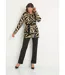 Gilet long jacquard peau de bête bord à bord-3
