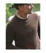 Pull À Col Ras Du Cou En Laine D'agneau Pour Hommes Marron WoolOvers-3