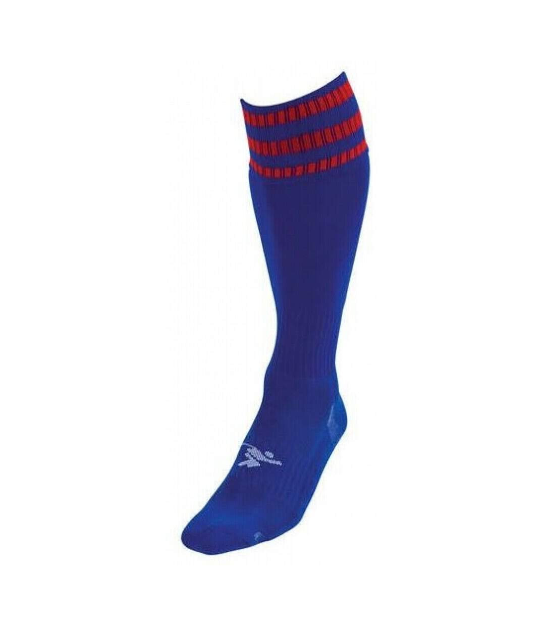 Chaussettes de football pro adulte bleu roi / rouge Precision