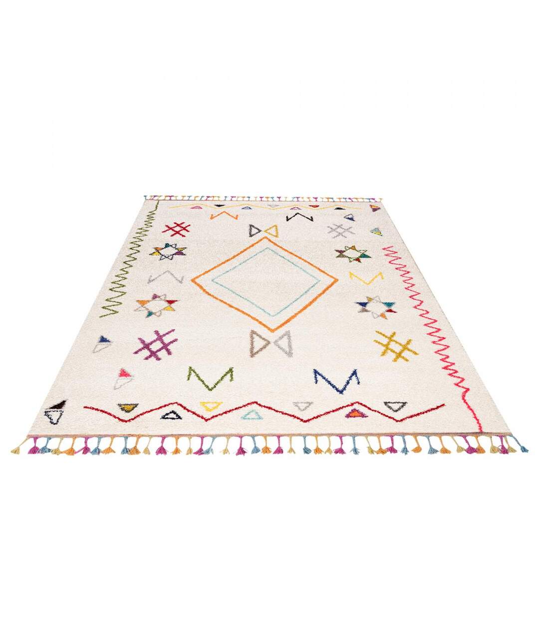 Tapis berbère tissé motif ethnic JADIDA