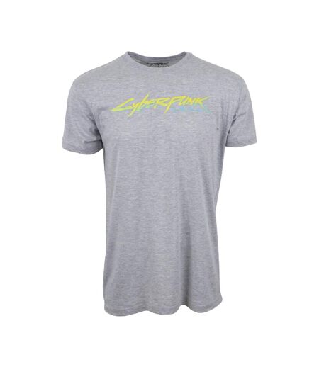 T-shirt Motif/style Logo Homme Gris Cyberpunk 2077