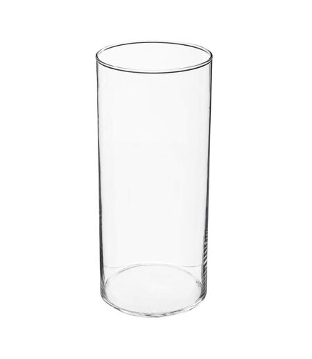Vase Cylindrique en Verre 30cm Transparent