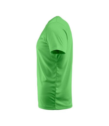 Mens Run Active T-shirt Lime Printer RED
