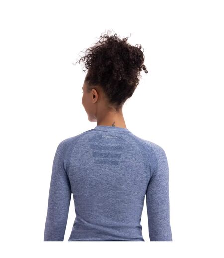 Haut De Sport Manches Longues Pelina Femme Ton Bleu Indigo Chiné Trespass