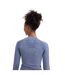 Haut De Sport Manches Longues Pelina Femme Ton Bleu Indigo Chiné Trespass-4