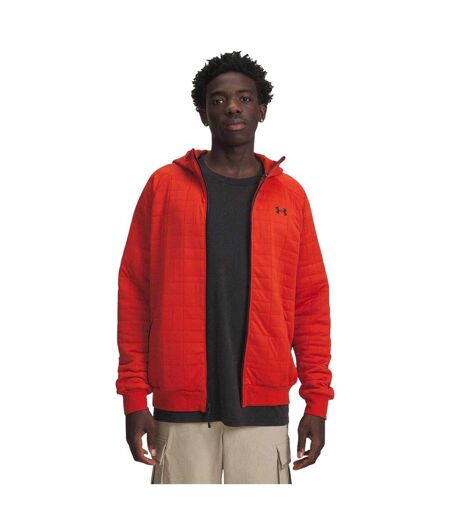 Mens Unstoppable Quilted Full Zip Hooded Jacket Orange Under Armour