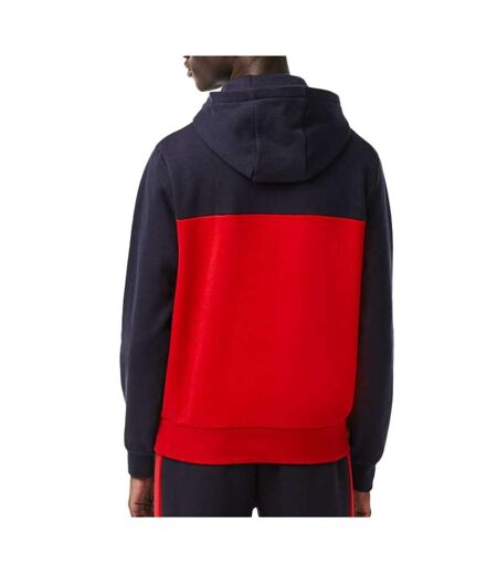 Sweat à Capuche Rouge/Marine Homme Lacoste SH8366 - S