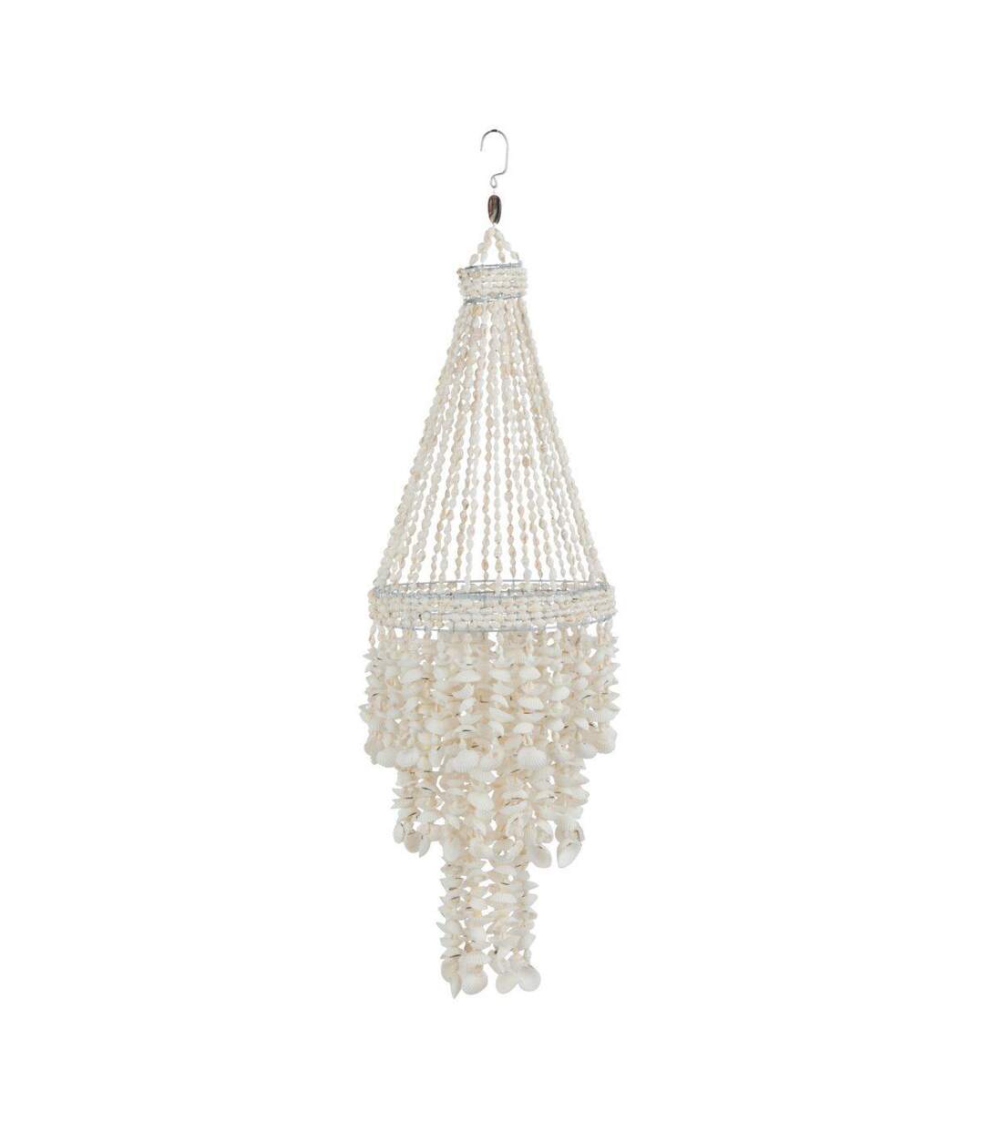 Suspension Déco en Coquillage Palais 70cm Blanc-1