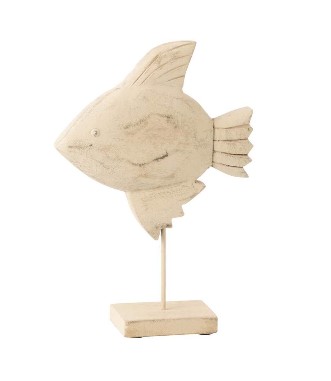 Statuette Poisson sur Pied en Bois Antwan 31cm Naturel-1